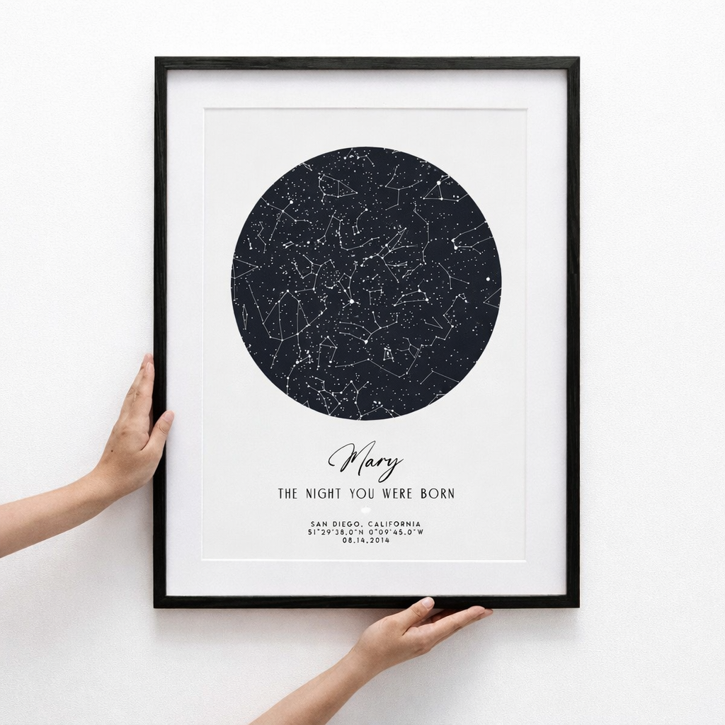 Custom Star Map Poster – Personalized Night Sky Print