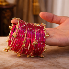 12 Bangles Set With Ghungroo Bangles