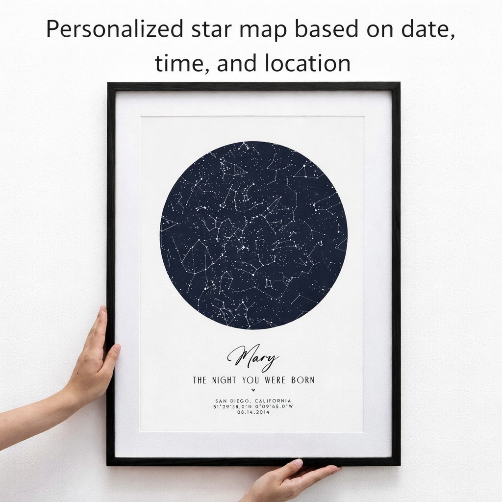 Custom Star Map Poster – Personalized Night Sky Print