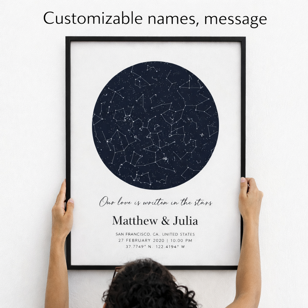 Custom Star Map Poster – Personalized Night Sky Print