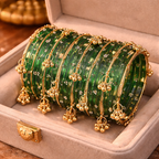 12 Bangles Set With Ghungroo Bangles