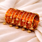 12 Bangles Set With Ghungroo Bangles